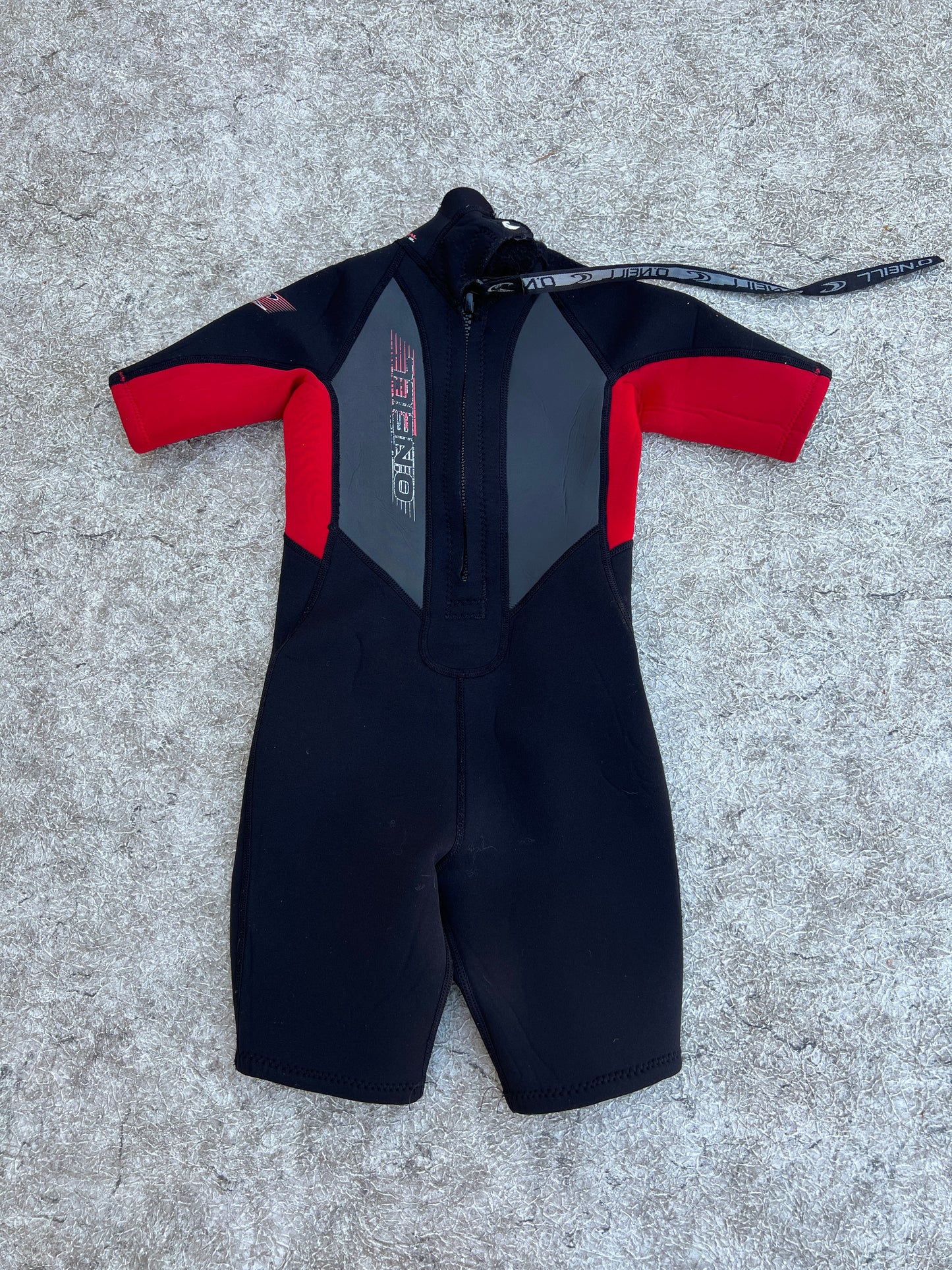 Wetsuit Child Size 6 2-3mm O'neil Black Red Excellent