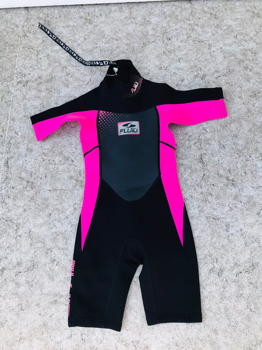 Wetsuit Child Size 8 Fluid Black Pink  2-3 mm  Excellent