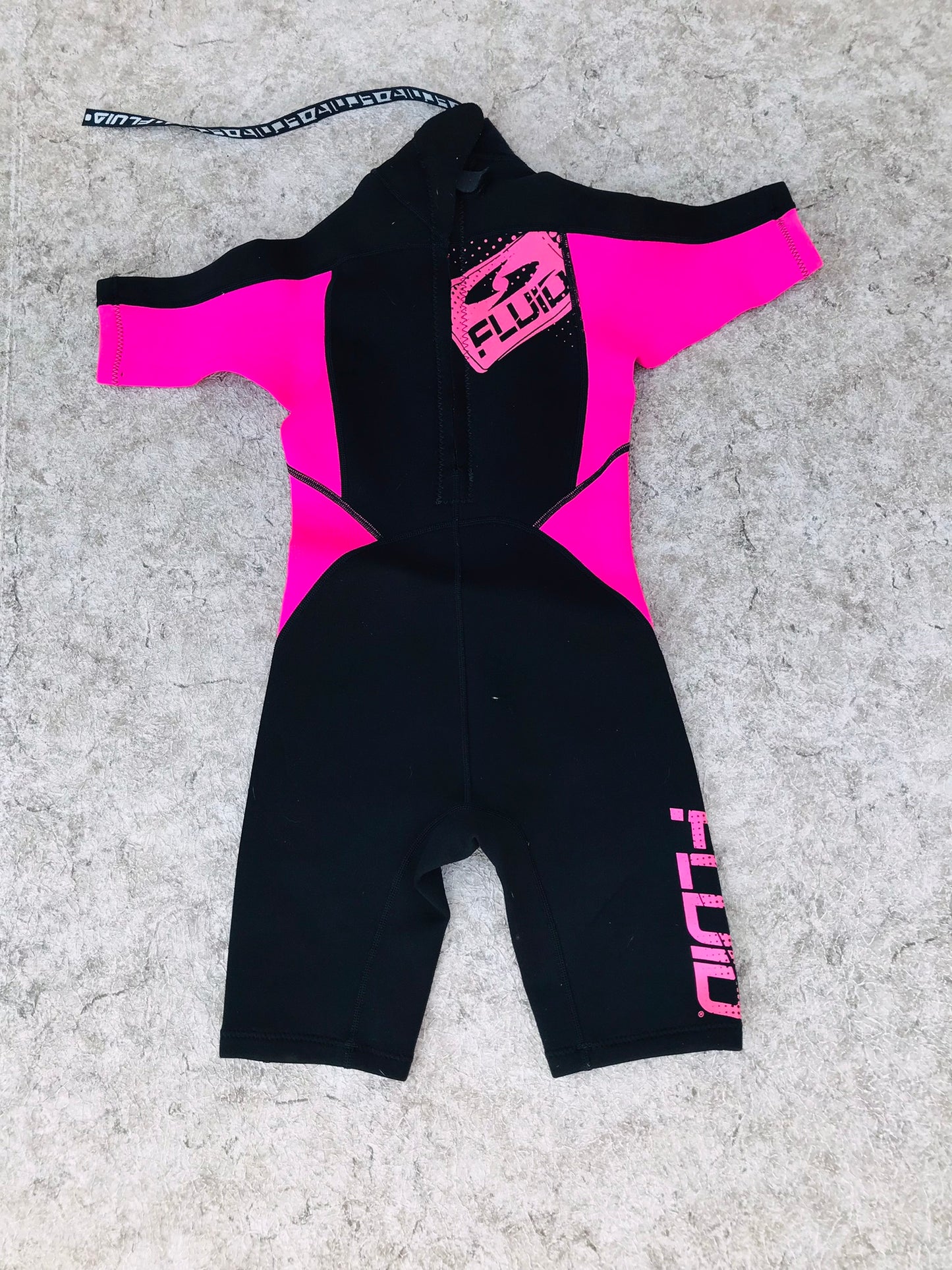 Wetsuit Child Size 8 Fluid Black Pink  2-3 mm  Excellent