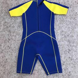Wetsuit Child Size  9-10 MTN Warehouse 2 mm Blue Grey Yellow Excellent