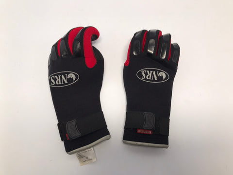 Wetsuit Gloves Snorkel Surf NRS 3 mm Size X Small Adult or Youth Black Red As New