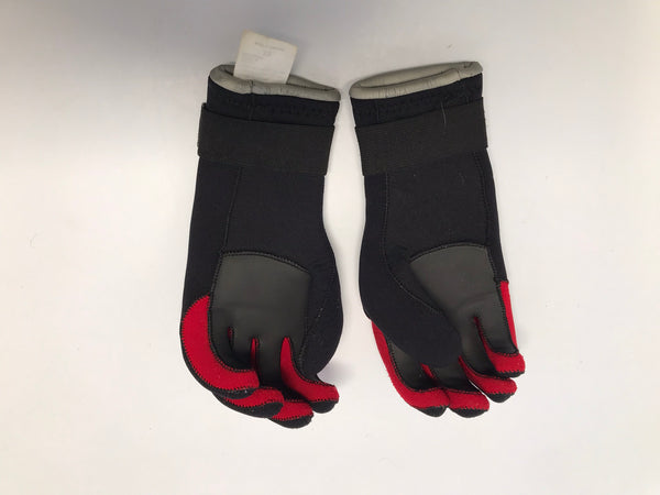 Wetsuit Gloves Snorkel Surf NRS 3 mm Size X Small Adult or Youth Black Red As New