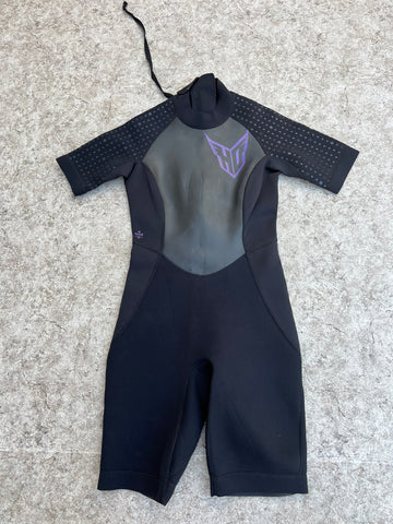 Wetsuit Ladies Size 9-10 HO Sports Black Purple 2-3 mm Neoprene Like New