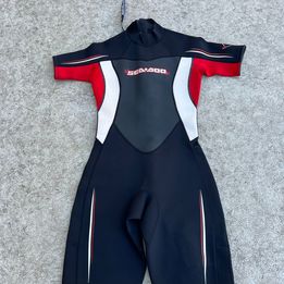 Wetsuit Ladies Size 9-10 Sea Doo 2-3 mm Black White Red Kayak Surf Dive Paddle Board Swim Like New