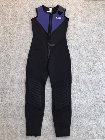 Wetsuit Ladies Size Large Full John NRS Titanium Ultra Purple Black With Crotch Zipper 2.5 mm Surf Water Ski Kayak Paddleboard Canoe Sail