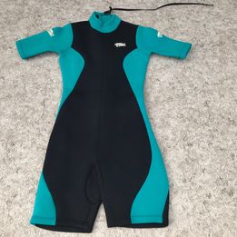 Wetsuit Ladies Size Small Tiki Black Teal  2-3 mm Neoprene Excellent