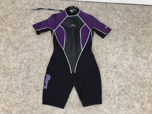 Wetsuit Ladies Women's Size Medium Bare 2-3 mm Neoprene Purple Black Excellent