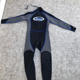 Wetsuit Men's Ladies Size Medium Full Stearns 3 mm Neoprene Black Blue Grey Kayak Paddle Surf Ski