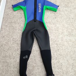 Wetsuit Men's Ladies Unisex Size Medium Full Bare Surf Ski Paddle 5-4 mm Neoprene Black Blue Lime