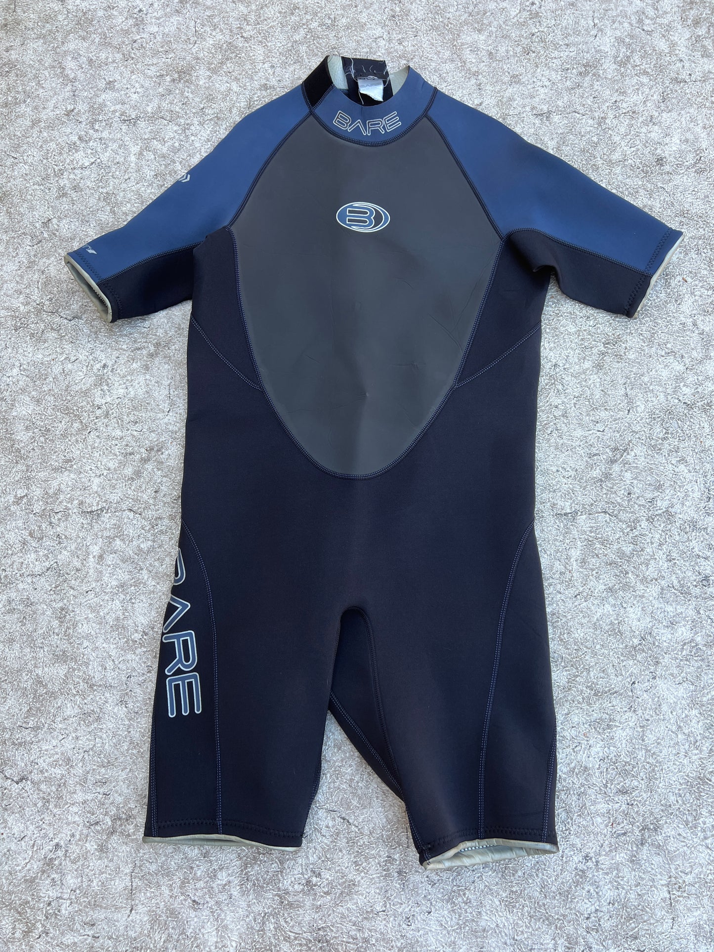 Wetsuit Men's Size X-Large 2-3mm Bare Blue Grey Black Excellent