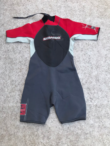 Wetsuit Men's Size X-Large SeaDoo 2-3 mm Neoprene Red Grey Black New
