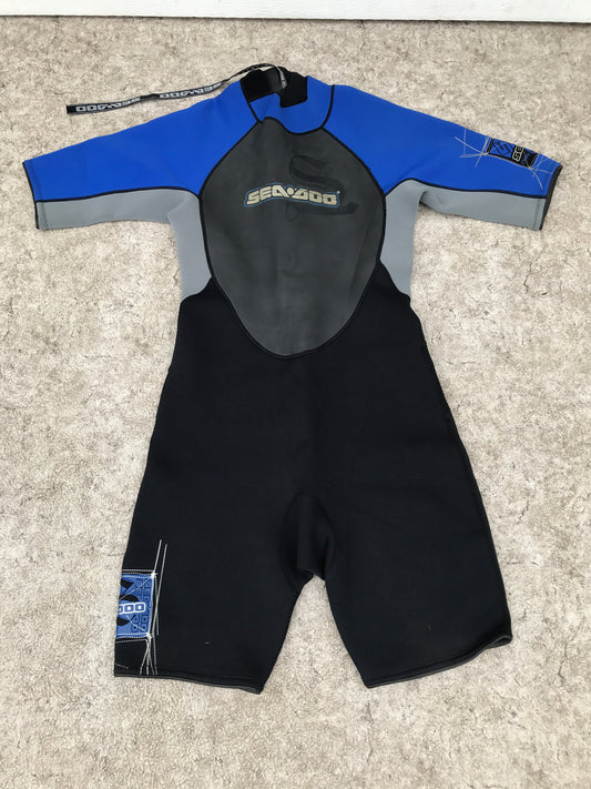 Wetsuit men’s size XL Sea Doo blue black grey 2-3 mm neoprene surf kayak paddleboard ski doo Like New