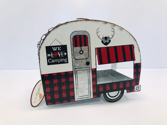 Wild Bird Feeder Fun Camper Camping Aluminum Seed Feeder NEW Adorable 9x10 inch
