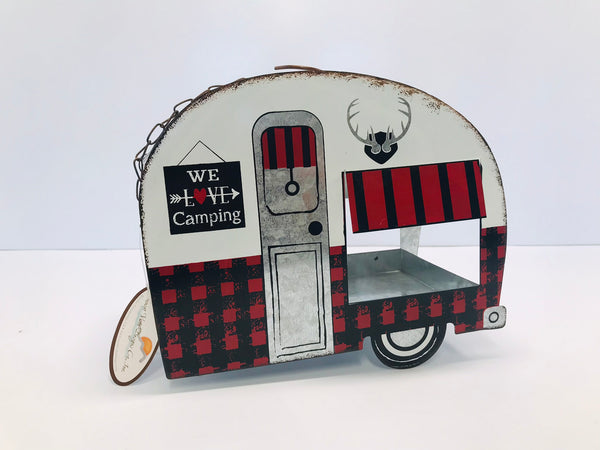 Wild Bird Feeder Fun Camper Camping Aluminum Seed Feeder NEW Adorable 9x10 inch