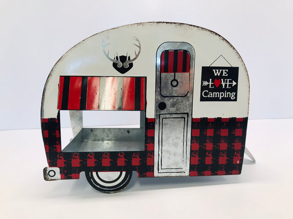 Wild Bird Feeder Fun Camper Camping Aluminum Seed Feeder NEW Adorable 9x10 inch