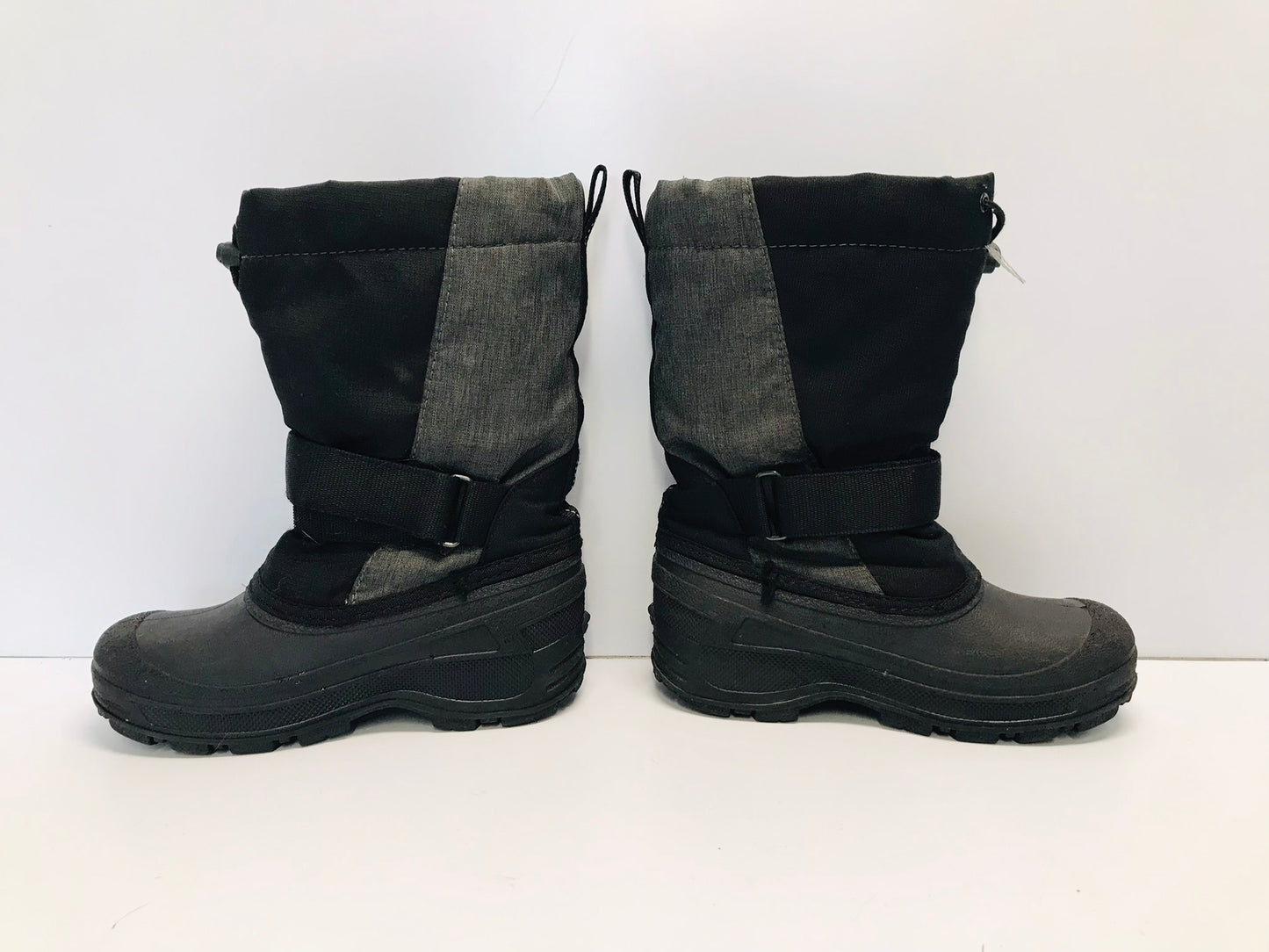 Winter Boots Child Size 2 Canadian Waterproof With Liners Black Grey Excellent