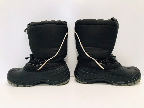Winter Boots Child Size 3 Canadian Waterproof With Liners Black Grey Excellent