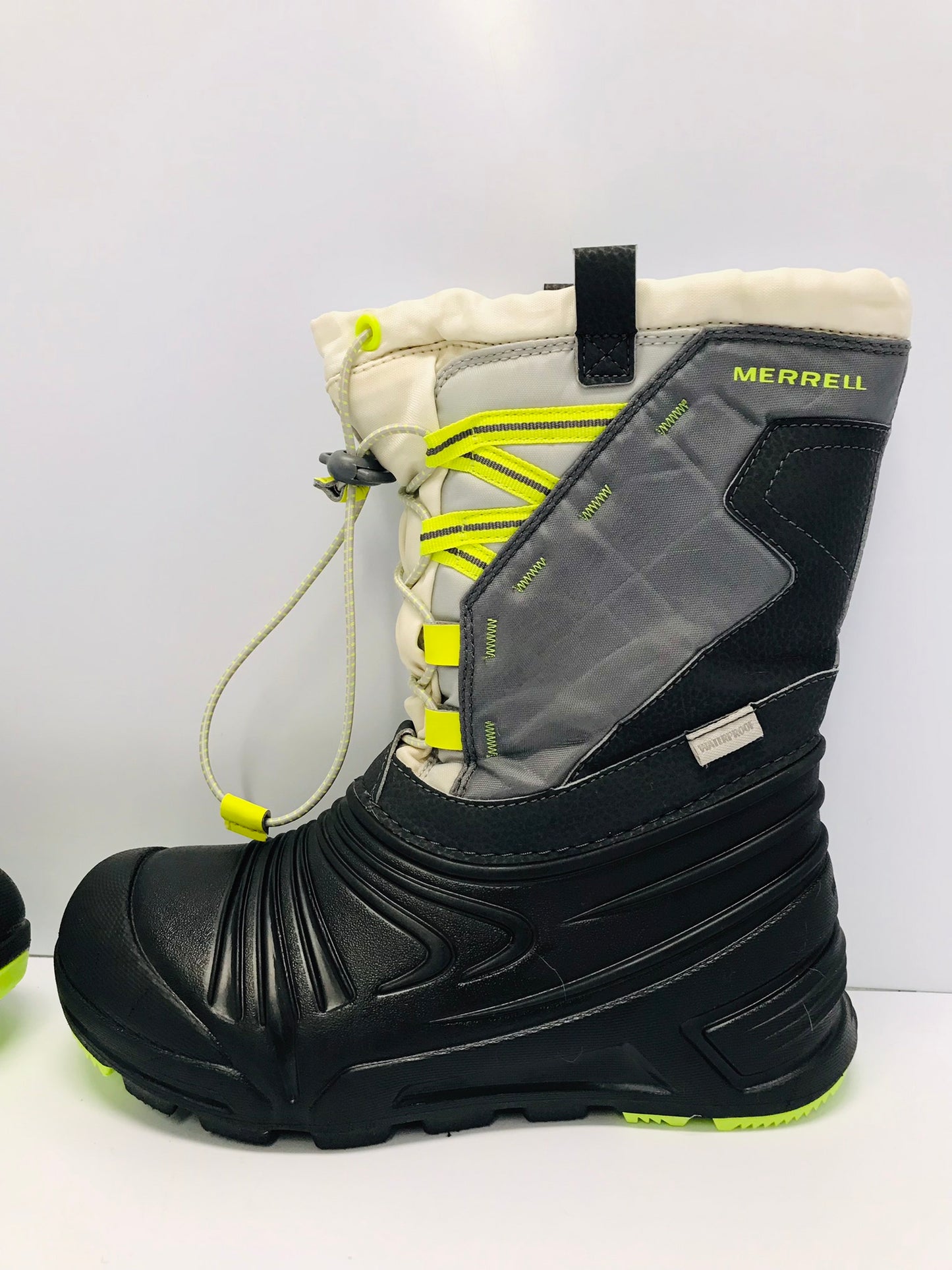 Winter Boots Child Size 3 Merrell  Waterproof Rubber Soles Black Lime New Demo Model