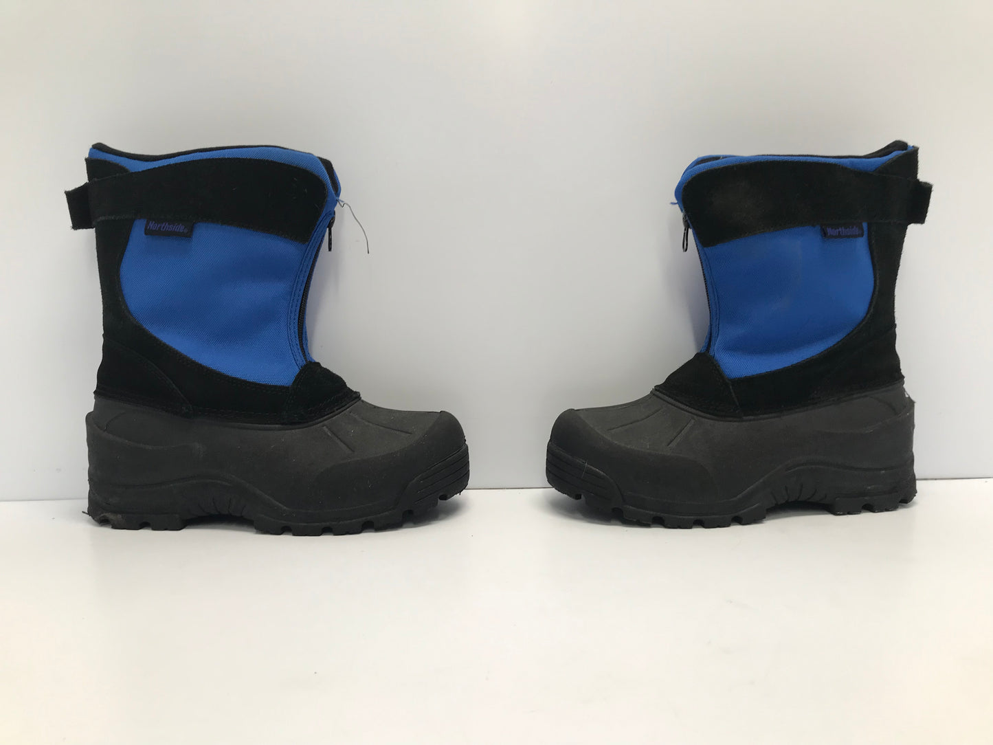 Winter Boots Child Size 4 Canadian Blue Black With Liner Like New