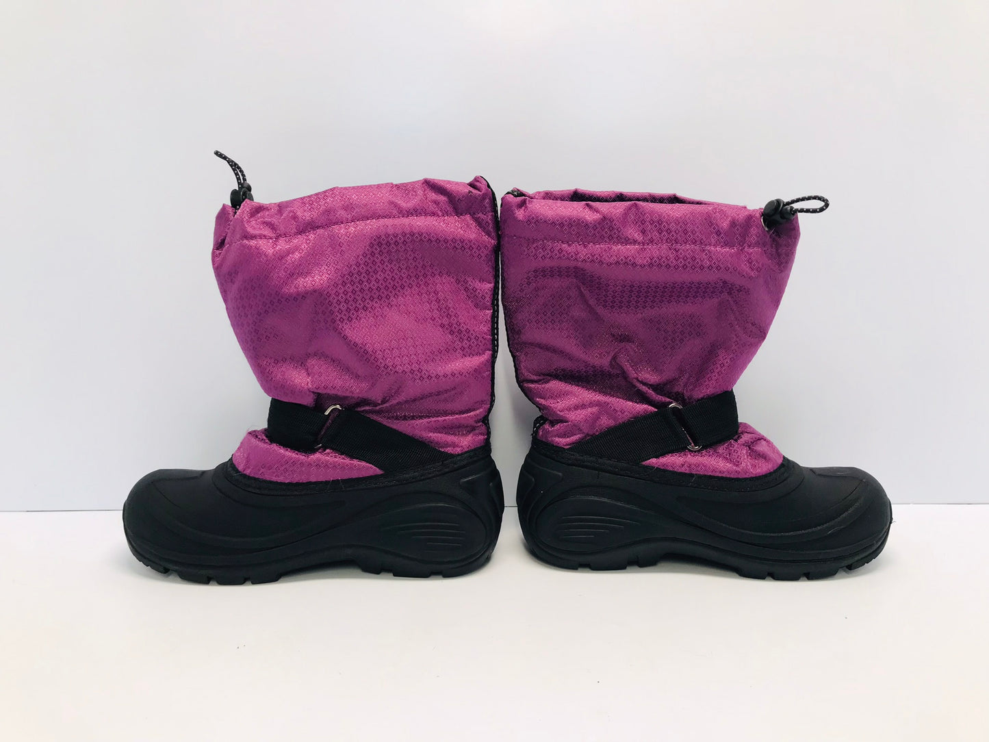 Winter Boots Child Size 4 Outback With Liner Waterproof Rubber Soles Black Purple Excellent