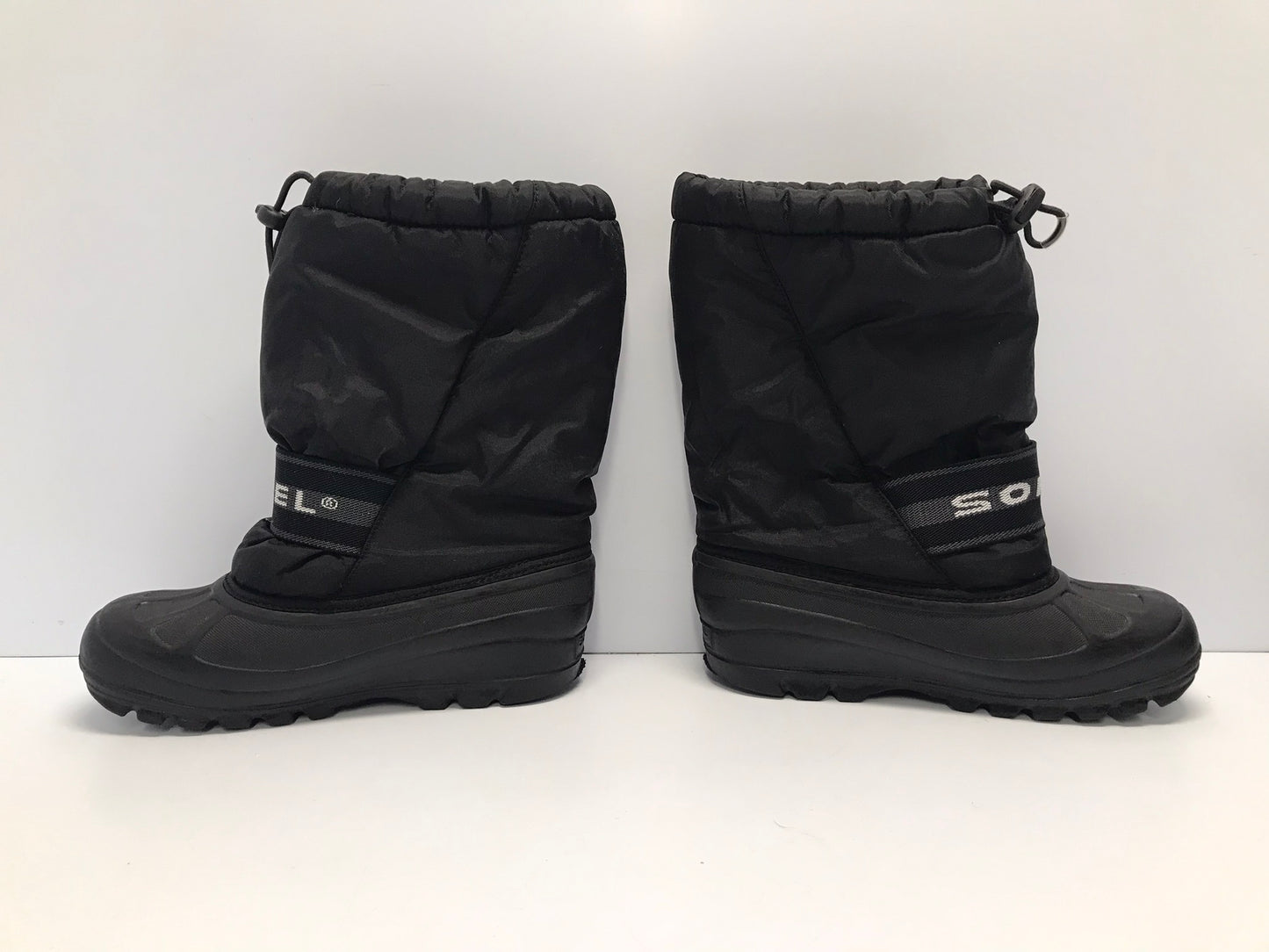 Winter Boots Child Size 4 Sorel Black With Liner Waterproof