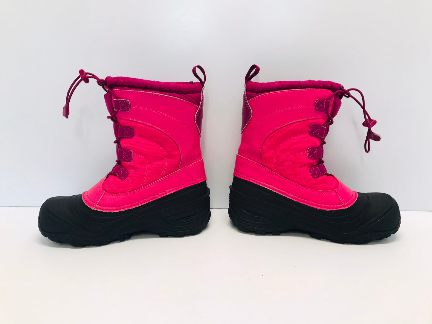 Winter Boots Child Size 5 Youth Black Pink With Liner