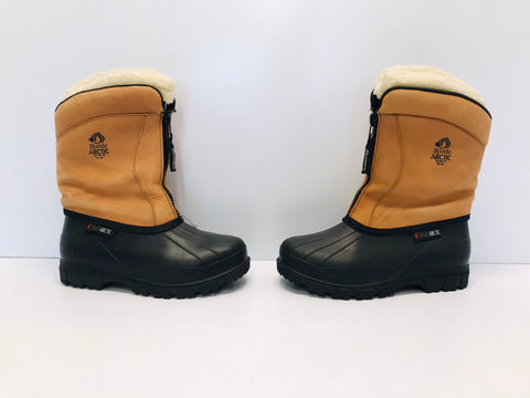 Winter Boots Ladies Size 7 Blondo Arctic Leather With Felt Liner Zip Up Waterproof Outstanding
