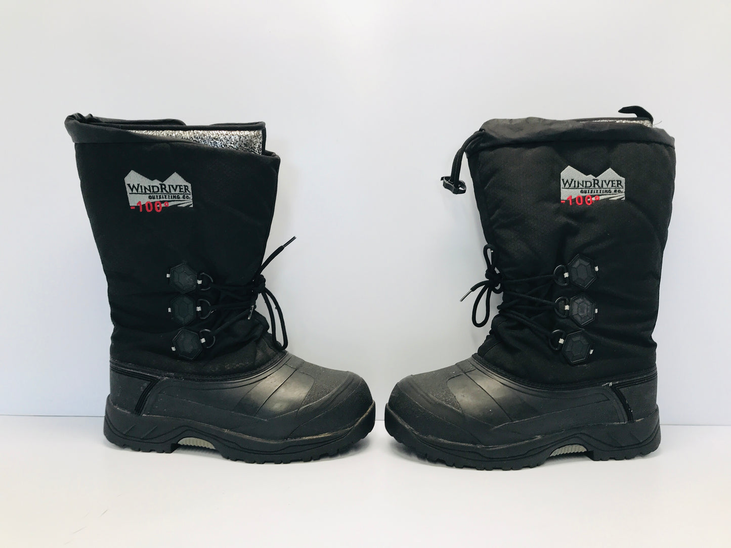 Winter Boots Men's Size 11 Wind River -100 Degree With Heavy Liner Black Like New