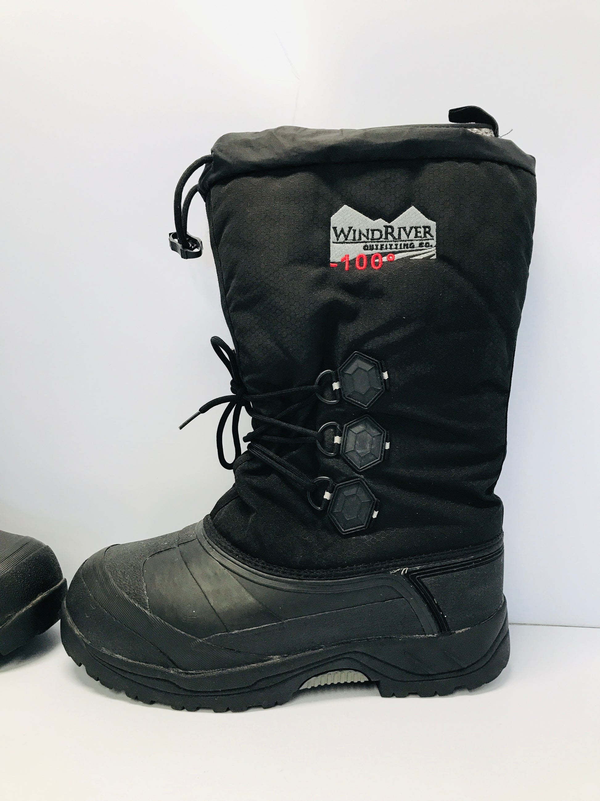 Winter Boots Men's Size 11 Wind River -100 Degree With Heavy Liner Black Like New