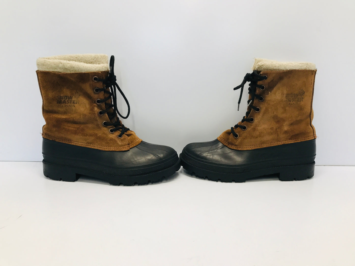 Winter Boots Men's Size 9 Snowmaster Canada Leather Suade With Liner Excellent