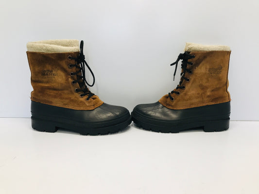 Winter Boots Men's Size 9 Snowmaster Canada Leather Suade With Liner Excellent