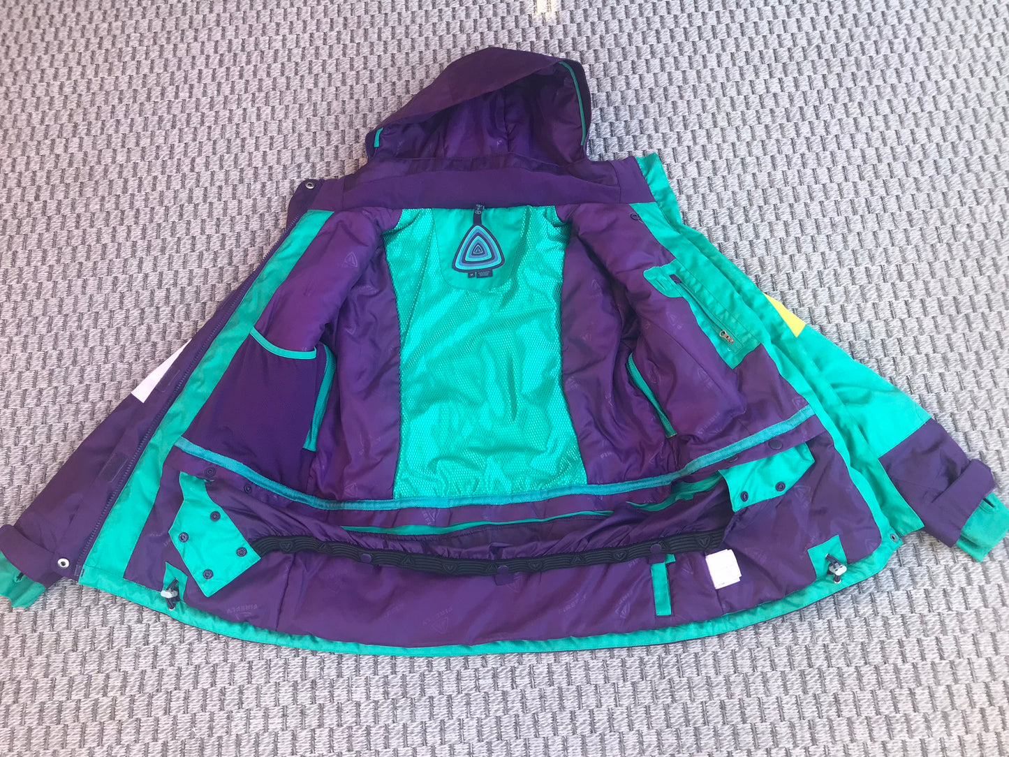 Winter Coat Ladies Size Medium Firefly Purple Teal White With Snow Belt Like New
