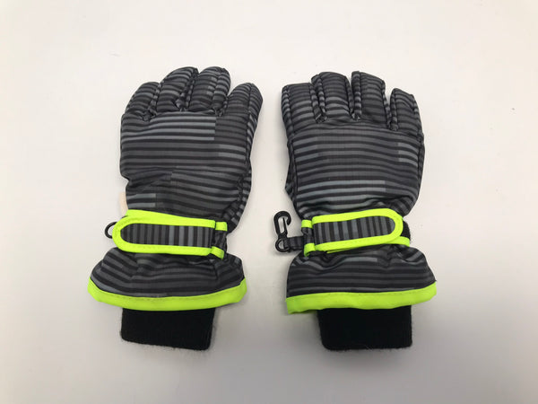 Winter Gloves and Mitts Child Size 4-7 Children's Place Grey and Neon Green Like New