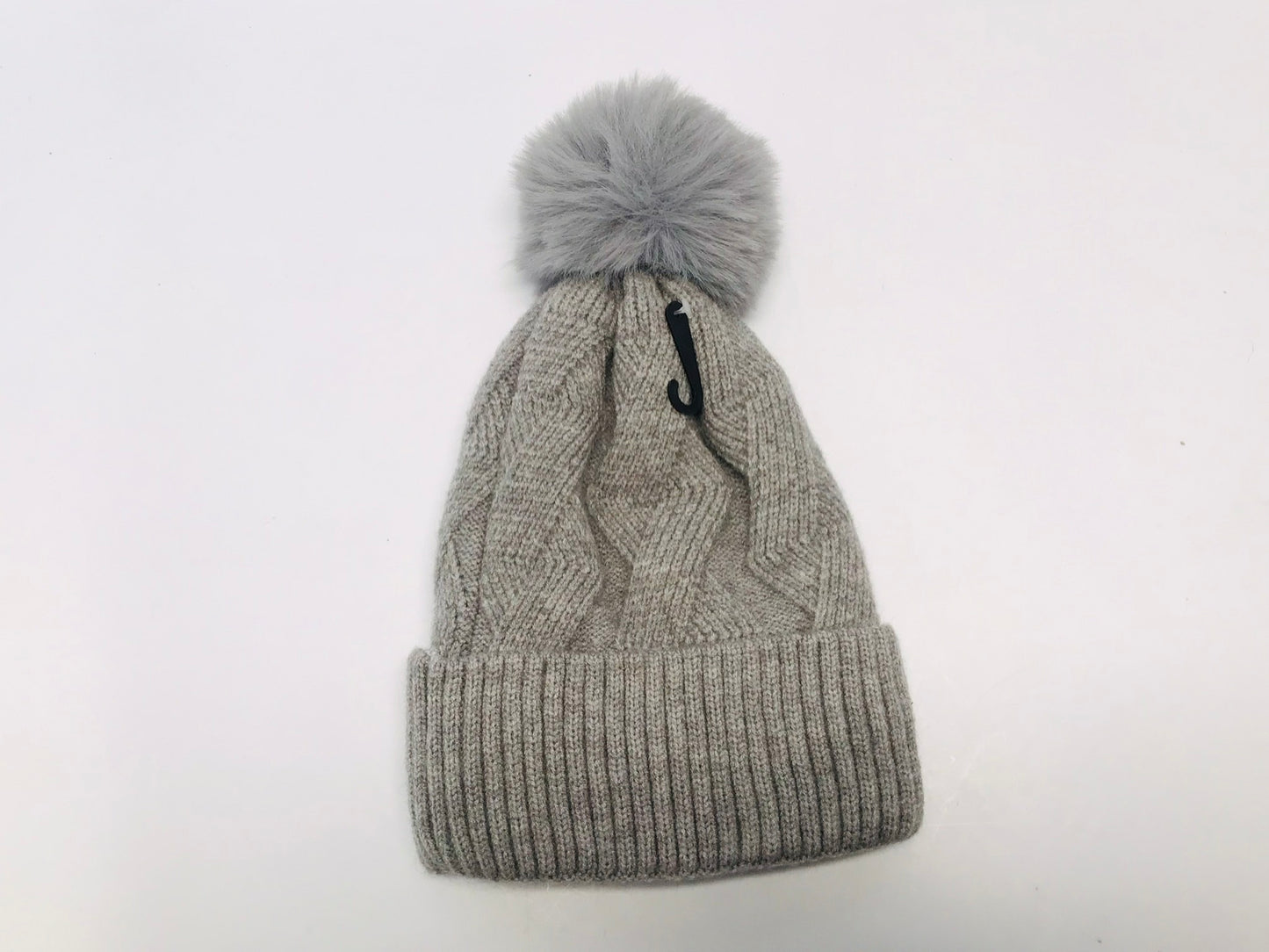 Winter Hat Ladies Size Small Grey With Puff New With Tags