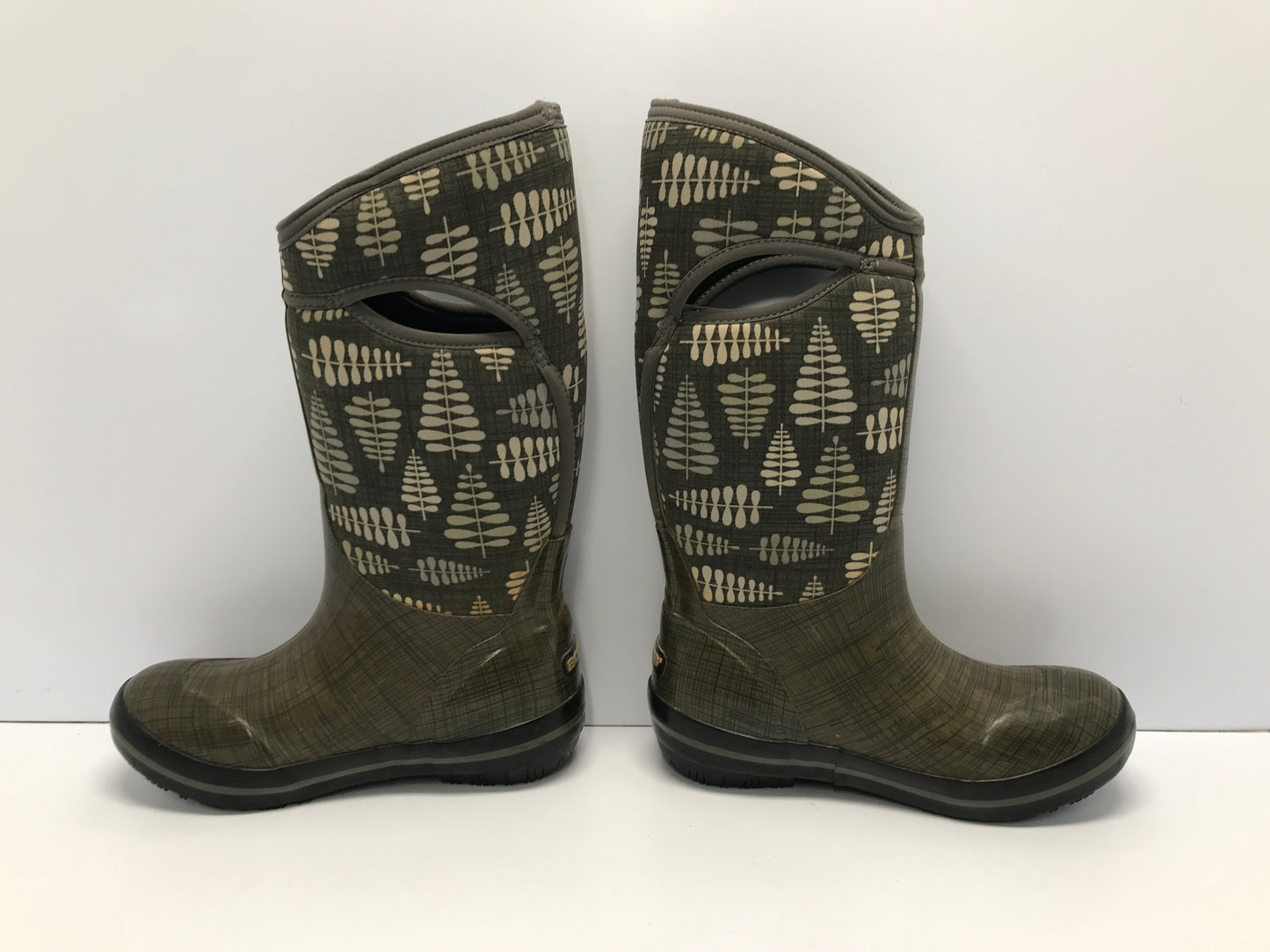 Winter Rain Snow Boots Ladies Women's Bogs Size 8 Black Sage Neoprene Like New