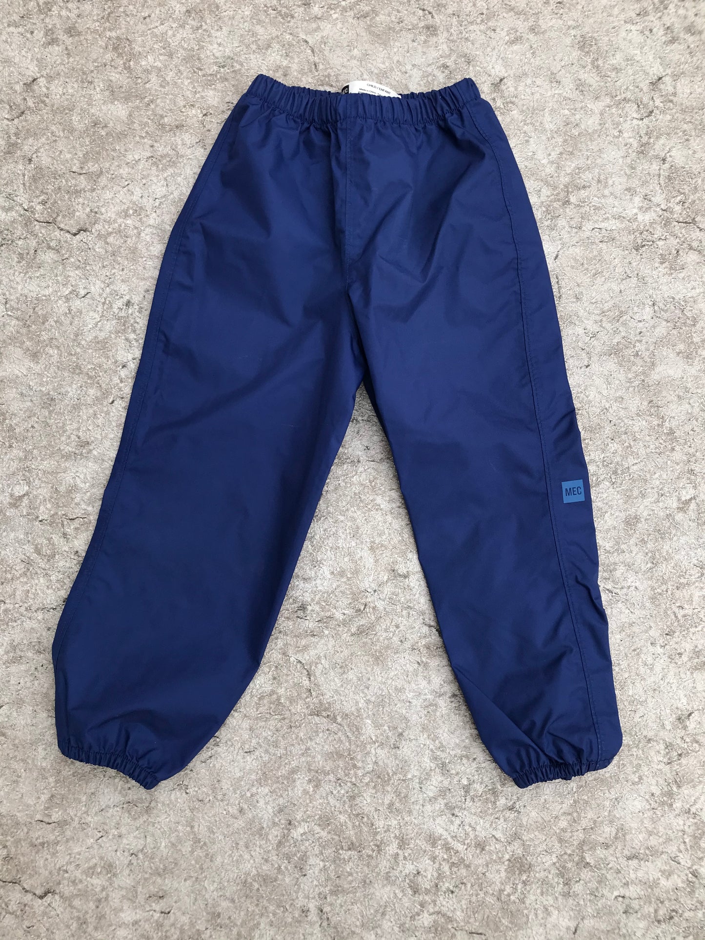 Rain Pants Child Size 8 MEC Marine Blue Excellent As New