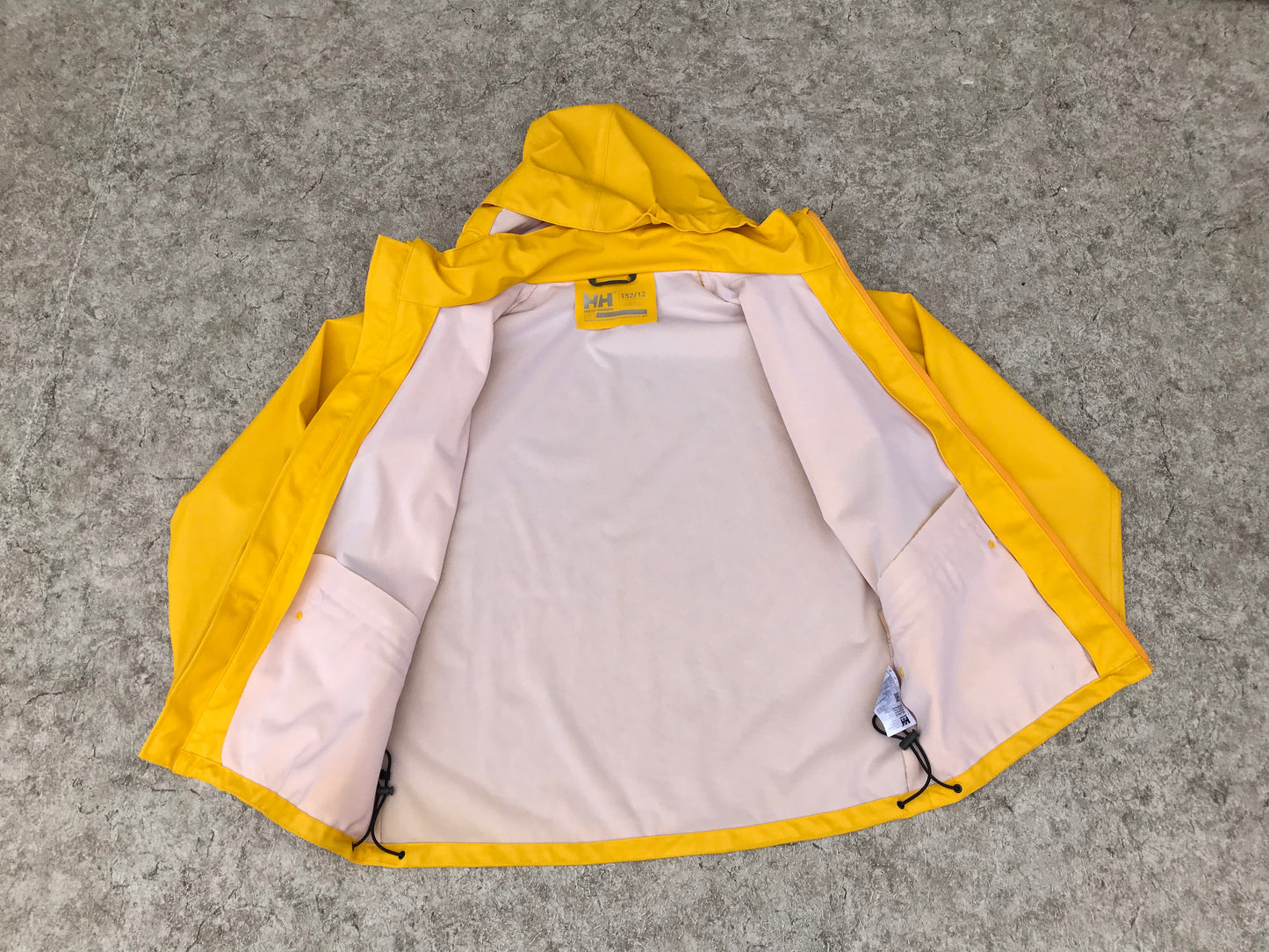 Rain Coat Child Size 12 Helly Hansen Waterproof Yellow Excellent