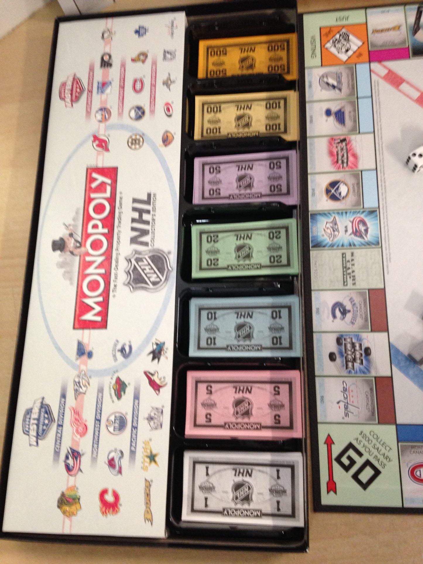 Y Game Monopoly NHL Includes All 30 NHL Teams Complete As New