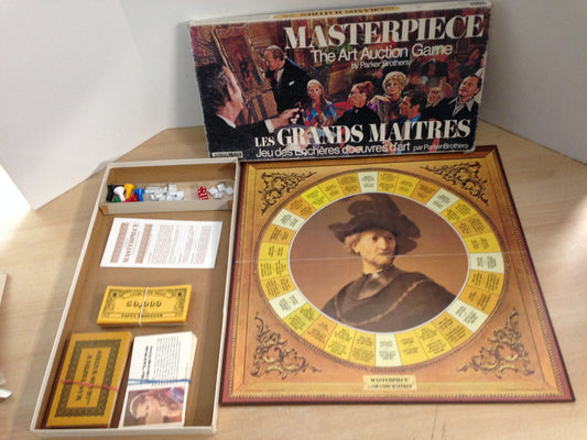 Game Materpiece The Art Auction Game Vintage 1970 Complete