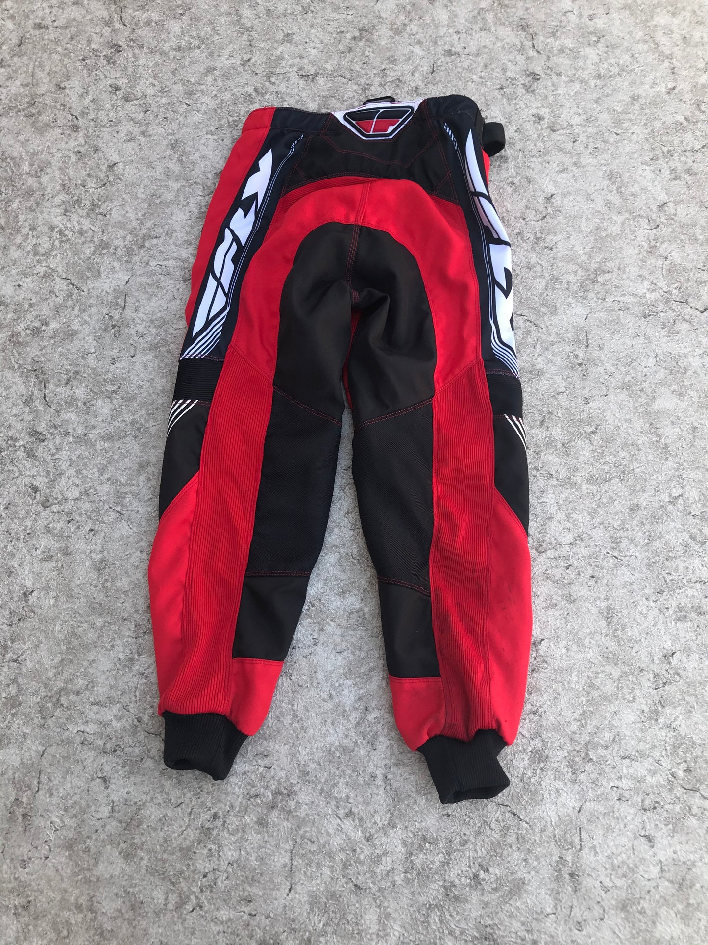 Motocross BMX Dirt Bike Pants Child Size 28 inch Size 14 Fly Racing Black Red