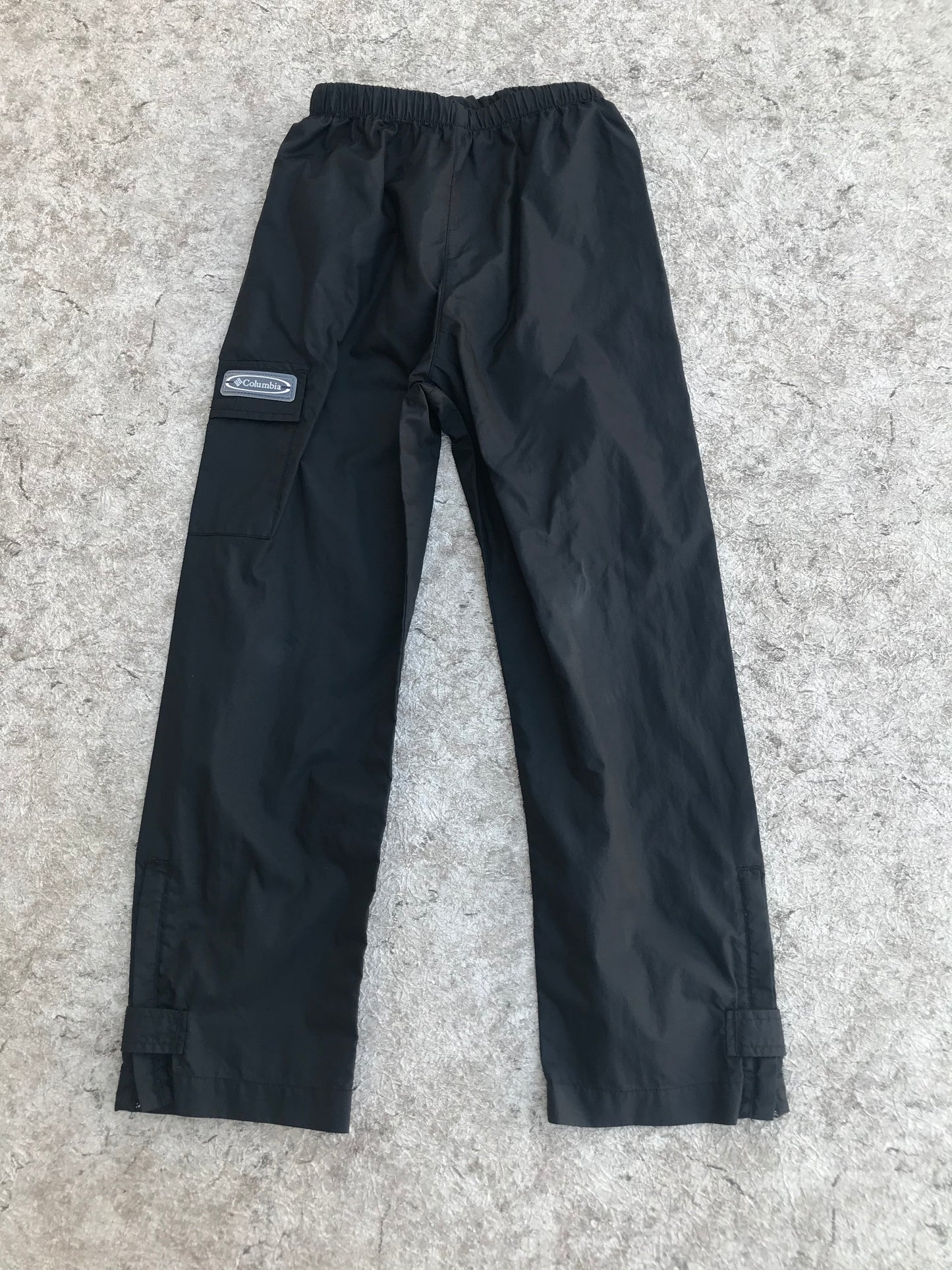 Rain Pants Child Size 8 Columbia Black Excellent