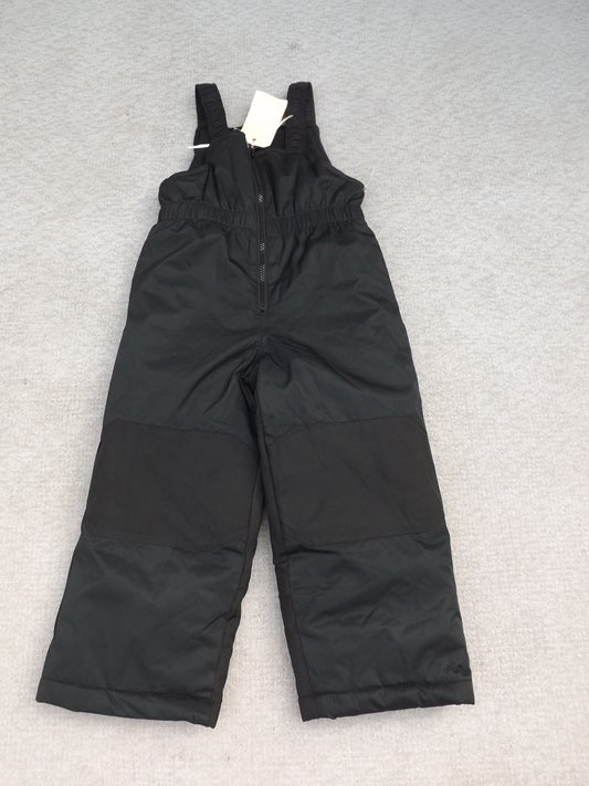 Snow Pants Child Size 4 with Straps Black Like New