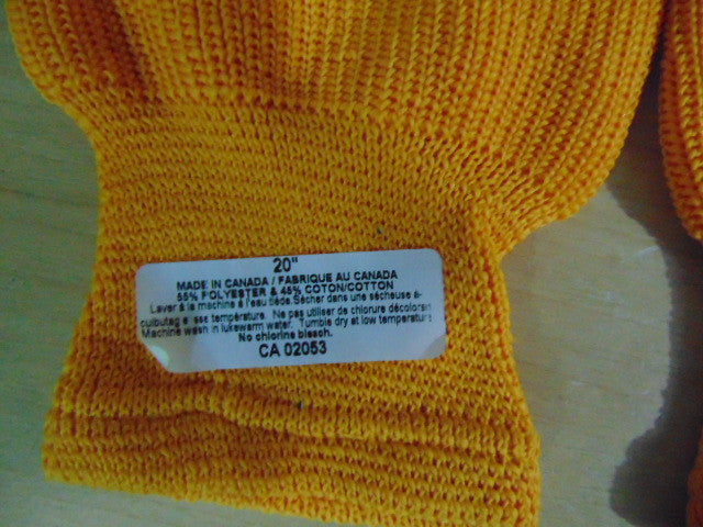 Hockey Socks Child Size 20 inch NEW Yellow White Age 4-7