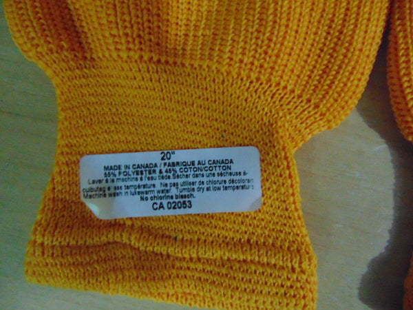 Hockey Socks Child Size 20 inch NEW Yellow White Age 4-7