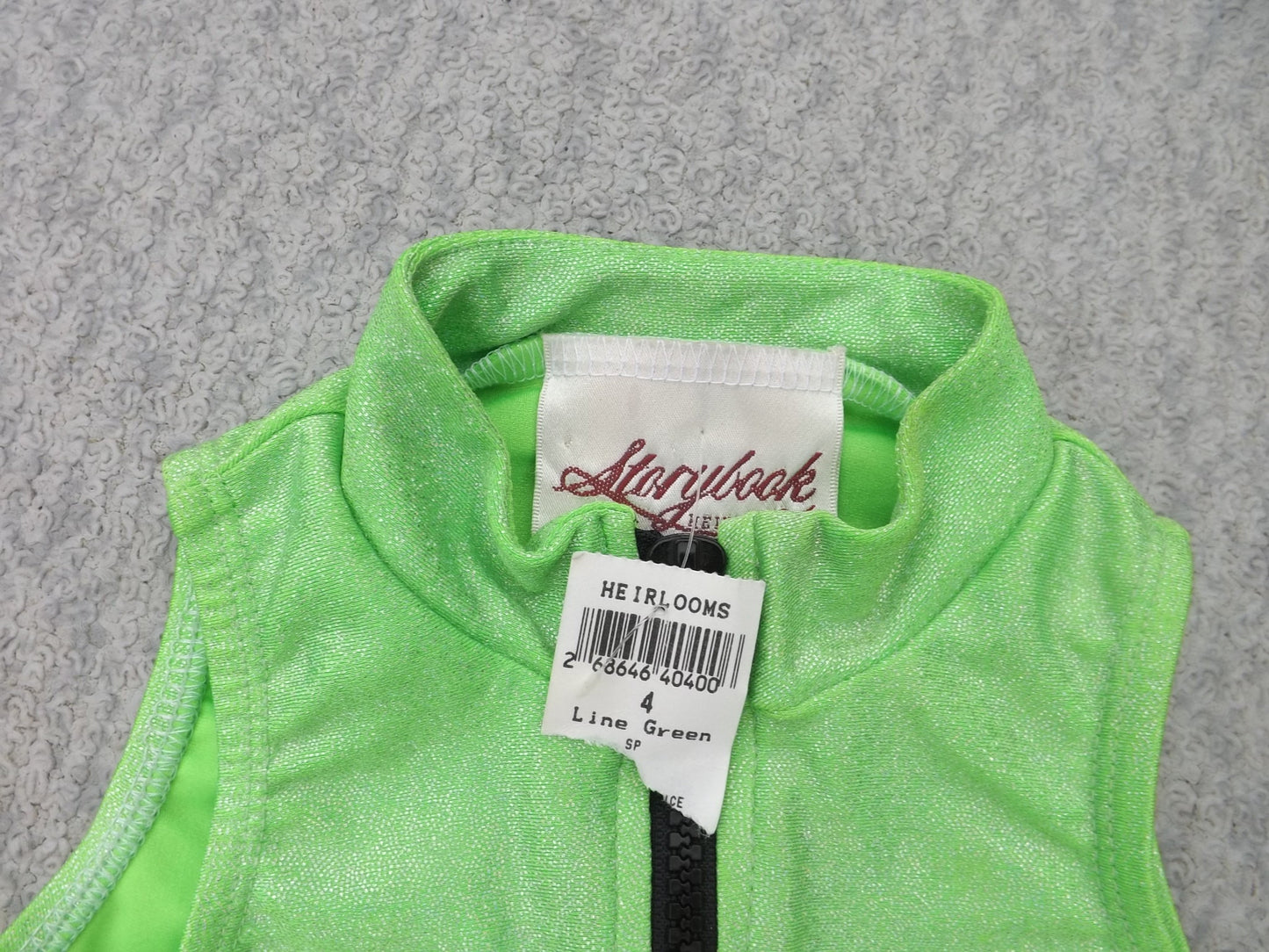 Ballet Dance Child Size 4 Storybook Heirlooms Green Glitter Nylon Leotard New With Tag