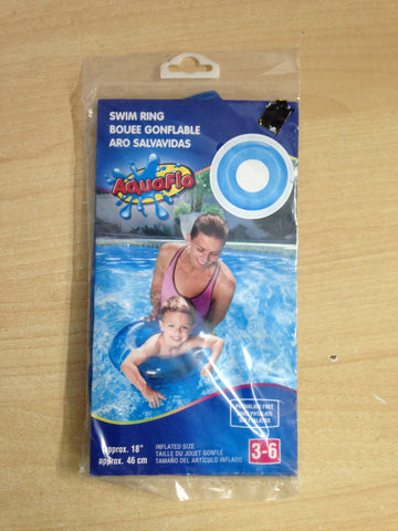 Beach and Pool Inflatable Swim Ring New In Package 18"