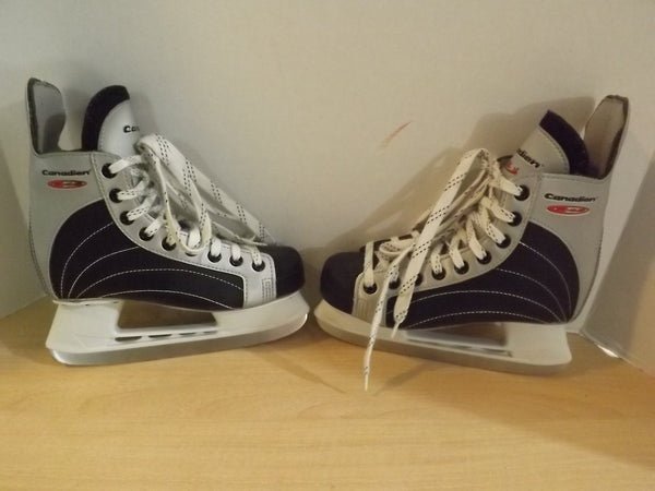 Hockey Skates Child Size 4.5 Shoe Size Canadien Black Grey