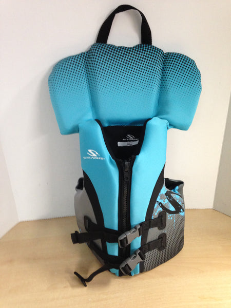 Life Jacket Child Size 60-90 lb Youth Stearns Neoprene Teal Black New Demo Model