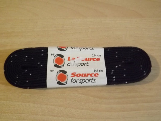 Hockey Laces New Source For Sports 96" 244cm Waxed Black