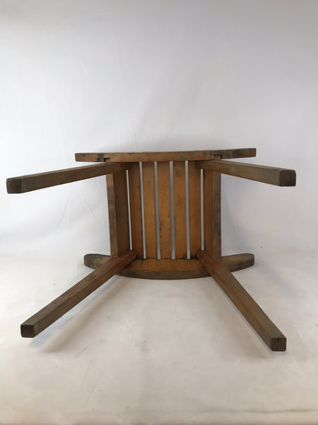 1950's - 1960 Vintage Old Danish Wood Stool Very RARE 17x17x11